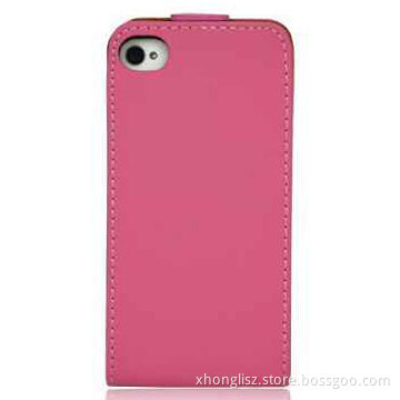 Smart sewing design genuine leather phone cases for iPhone 4 series